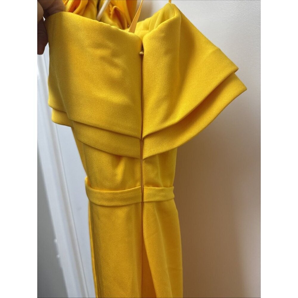 Mac Duggal Sunny Yellow Ruffled Mini Dress - Picture 8 of 12